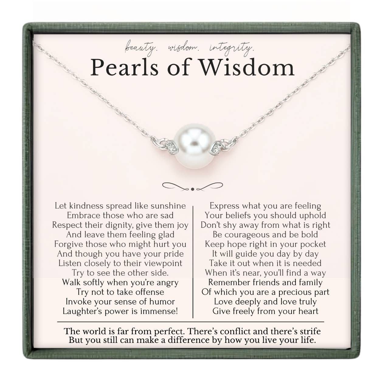 hope love shine – wholesale Beaded/pearl necklace – Graduation Gift for Her - Pearl and Crystal Necklace5