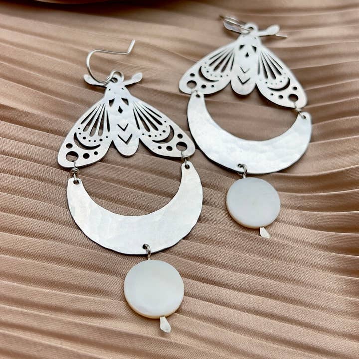 Fluff Hardware - Wholesale Dangle Earrings - Handmade Luna Moth