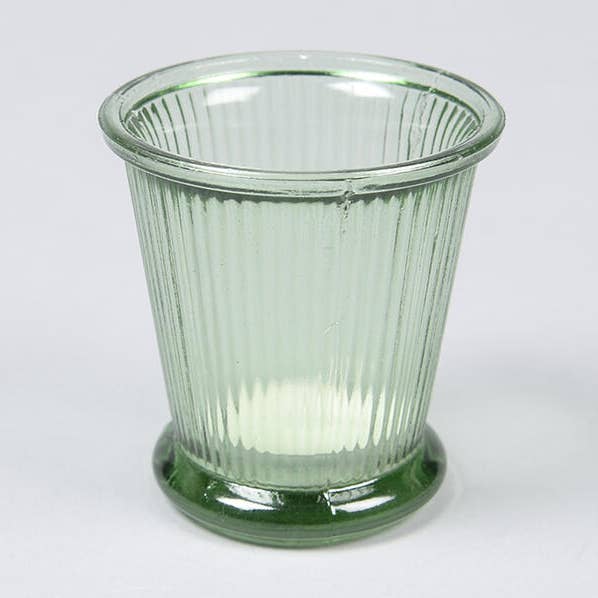 Håndlavet salvie tonet glas Votive for engroshandel hos IndieRoots