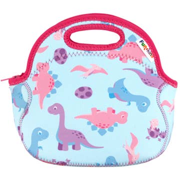 Small Machine Washable Lunch Bag - Pink Dinos Small Machine Washable Lunch Bag - Pink Dinos