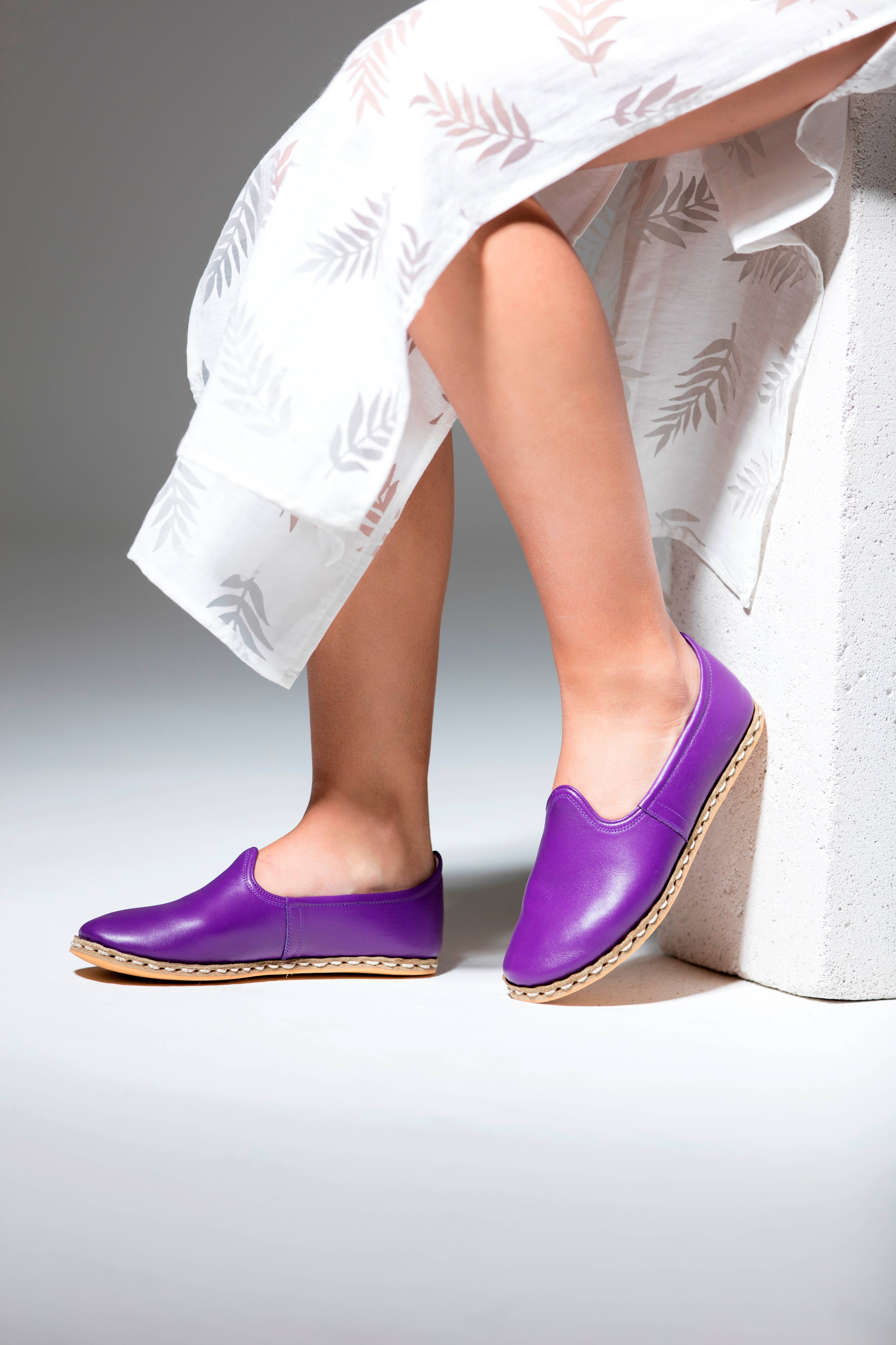 Gizze - Venta al por mayor Calzado plano - Mujer - Cuero Clásico - Bizancio Morado4