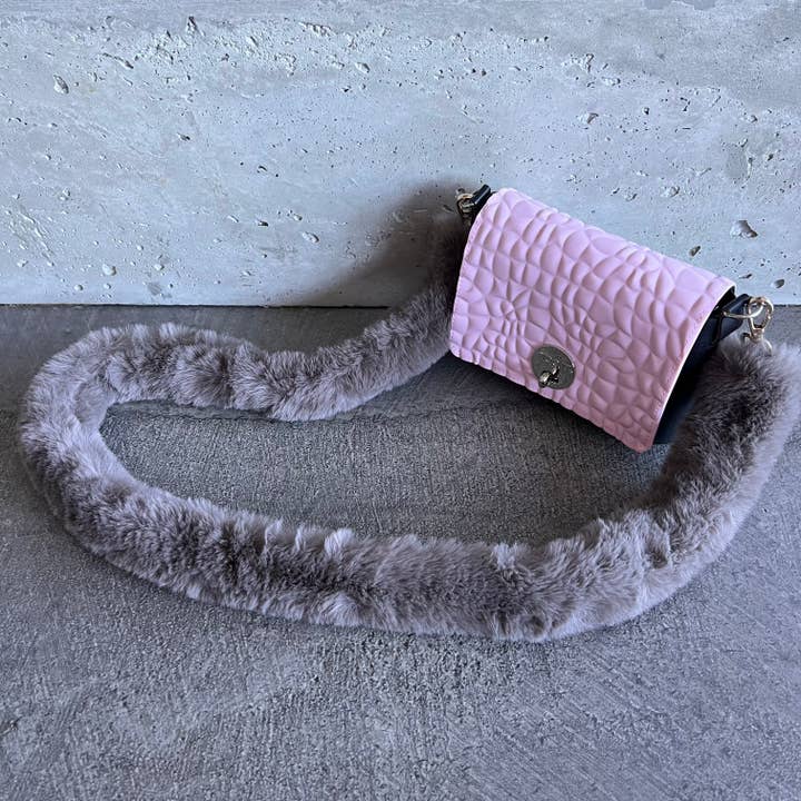 Pink on Black with Mink Fur for wholesale by Moost Bags
