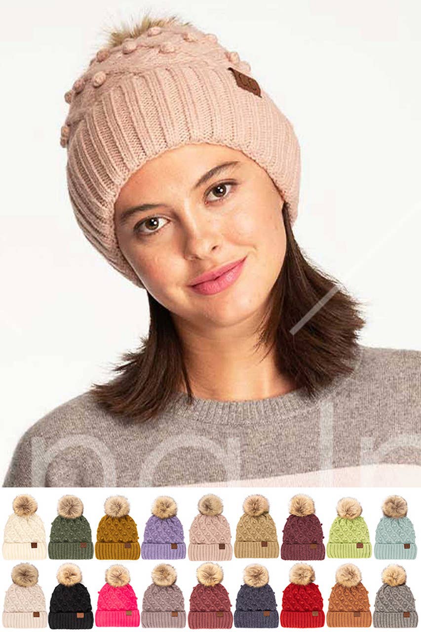 Hana – Engroshandel Beanie - Dame – C.C Bobble Beanie Hat19