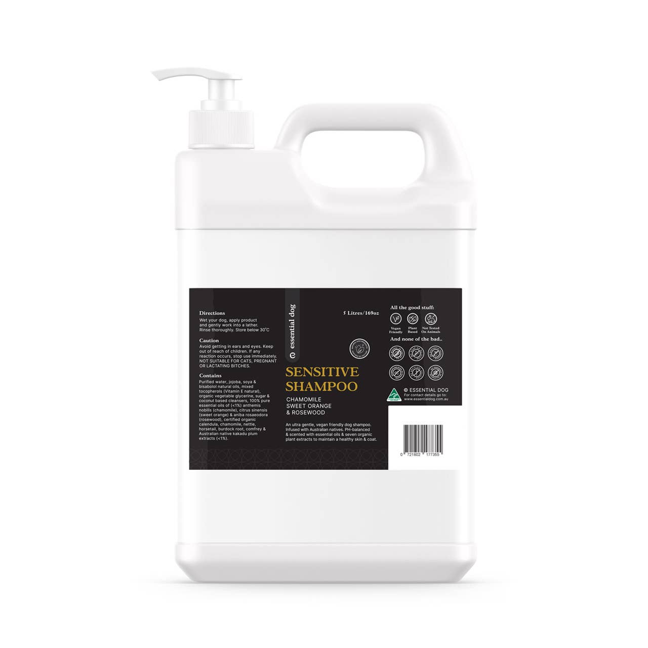 Essential Dog - Wholesale Pet shampoo – Dog - Natural Sensitive Dog Shampoo (Chamomile, Orange & Rosewood)3