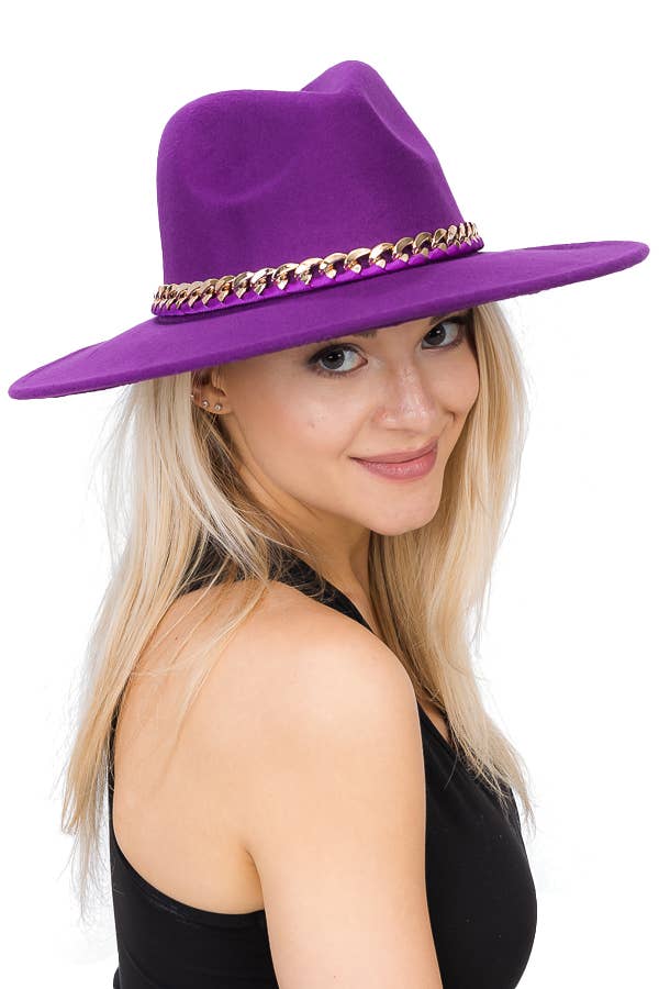 Cap Zone – Fedora - Mulher por atacado – Chapéu Monocromático Revelado Corrente Cubana Larga Feltro Chapéu10