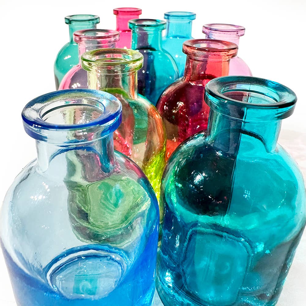 Chive - Wholesale Vase - Loft Colored Glass Bud Vases For Flowers 10 Pieces Mixed6