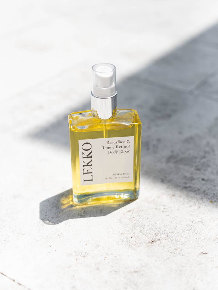 Resurface & Renew Retinol Body Elixir for wholesale by LEKKO Aesthetics LLC