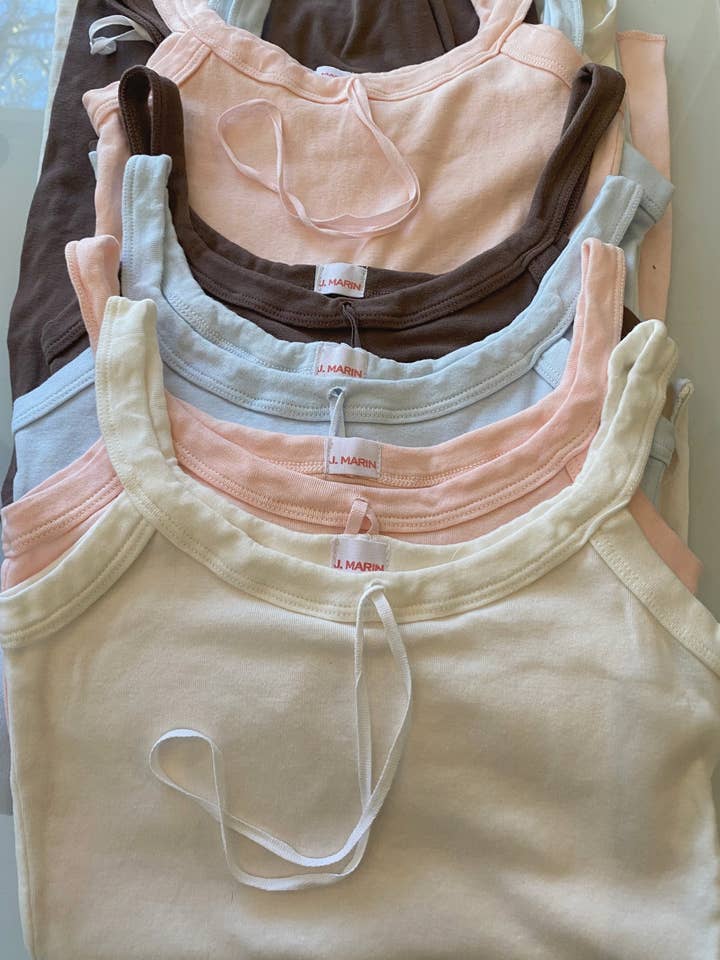 J. Marin Co. - Wholesale Camisole - Women's - The 1930's French Vintage Bow Organic Camisole - Made in L.A2