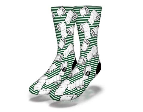 Savvy Sox - Wholesale Socks - Unisex - TOILET PAPER SCARCITY Funny Coronavirus Quarantine (Green)0