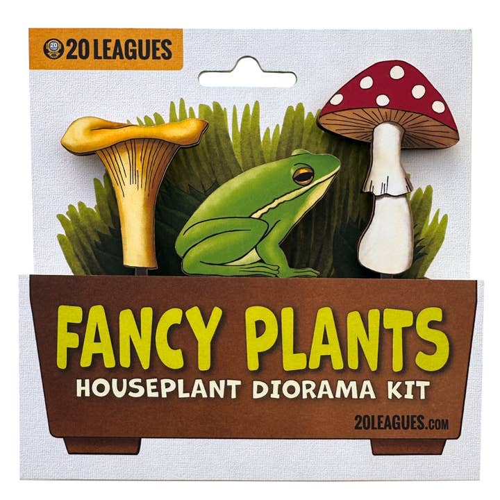 Frog & Mushrooms Fancy Plants Diorama Kit for wholesale by 20 Leagues
