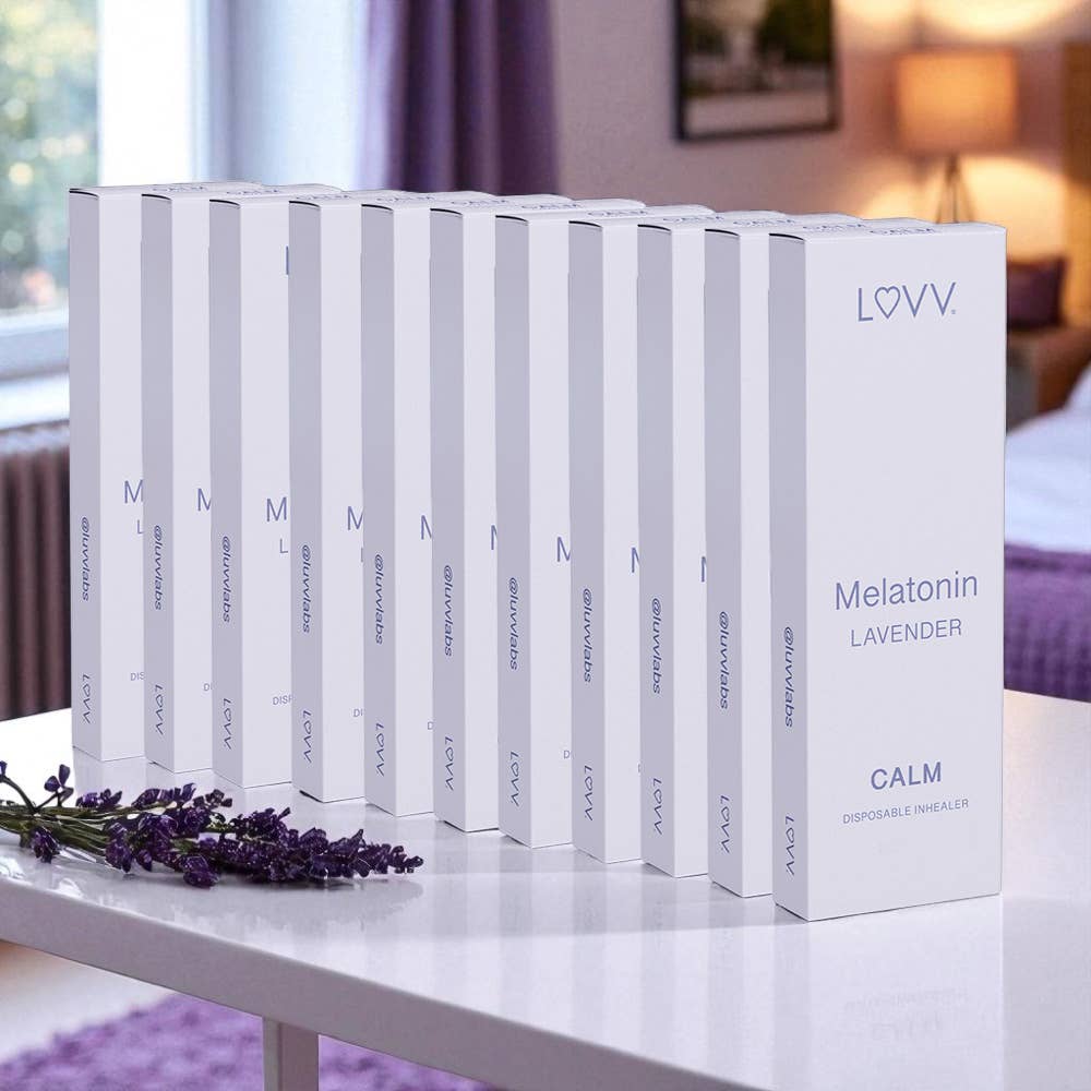 LUVV Labs - Wholesale Aromatherapy Inhaler - 10 LUVV CALM Melatonin Infused Lavender Flavored Inhealers 2