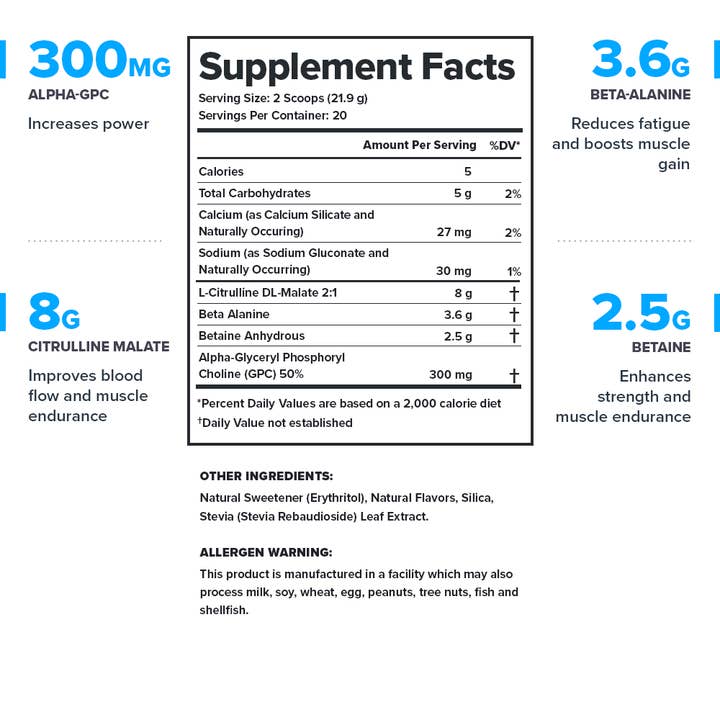 Legion Athletics, Inc. – wholesale Protein/superfood powder – Legion Pulse Natural Pre-Workout Supplement Caffeine-Free - 20 Servings (Arctic Blast)