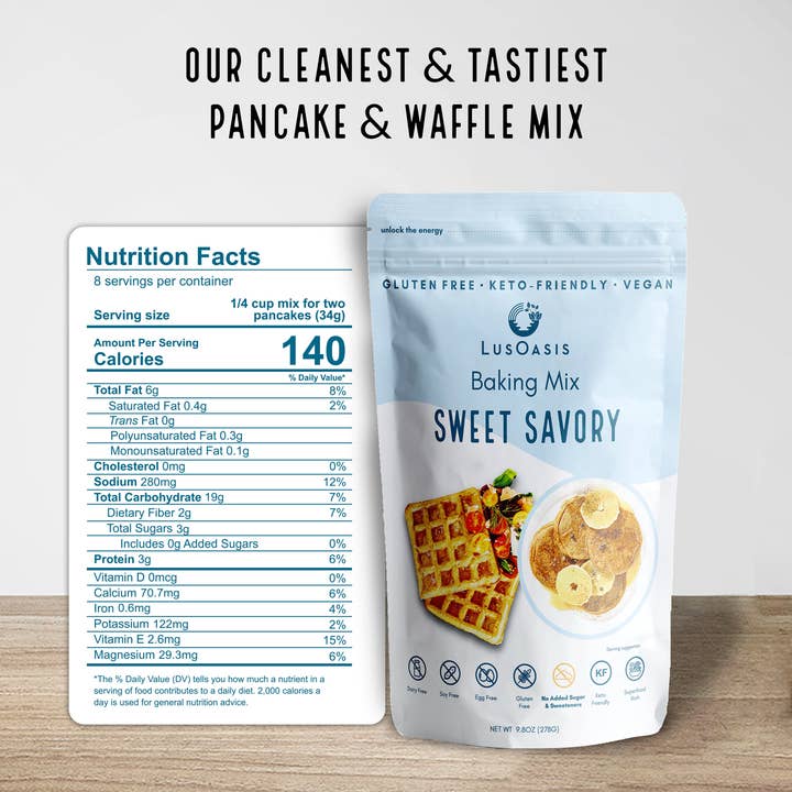 LusOasis - Wholesale Bread Mix - Sweet Savory Vegan, Gluten-Free, Keto Friendly Baking Mix4