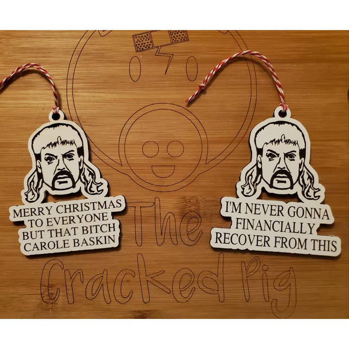 Tiger King Ornaments for wholesale by The Cracked Pig