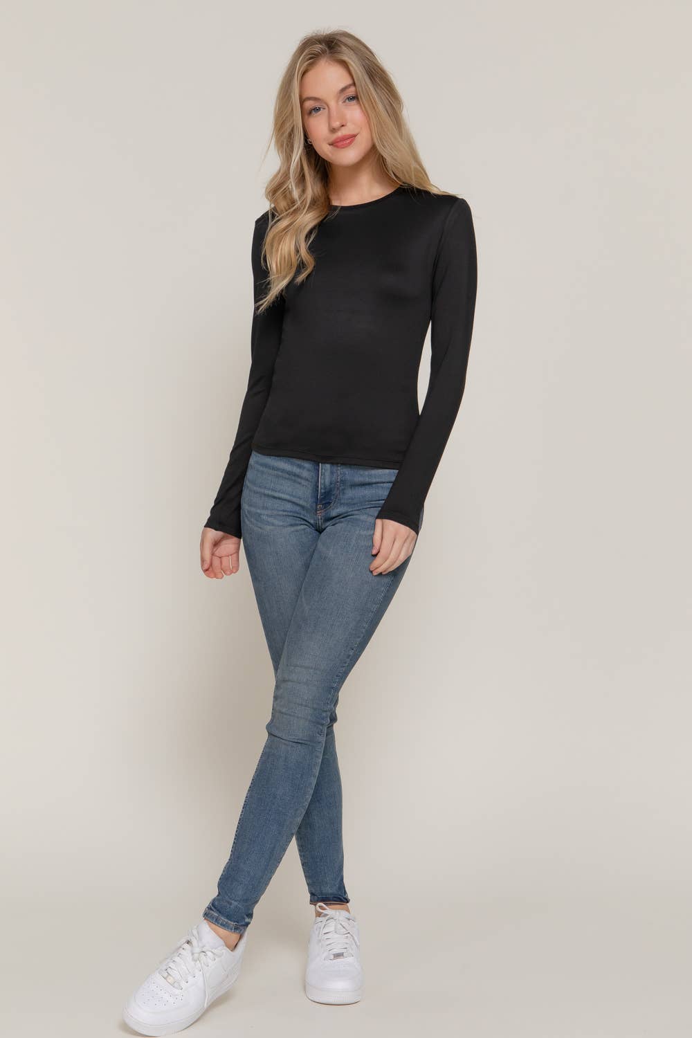 Active Basic | Active USA - Wholesale T-Shirt - Women's - Long Sleeve Crew Neck ITY Knit Top14