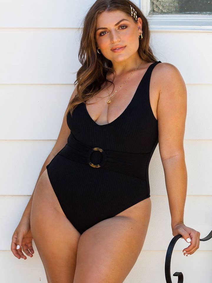 Costume intero Turks Noir per la vendita all'ingrosso da parte di Beach Babe Swimwear