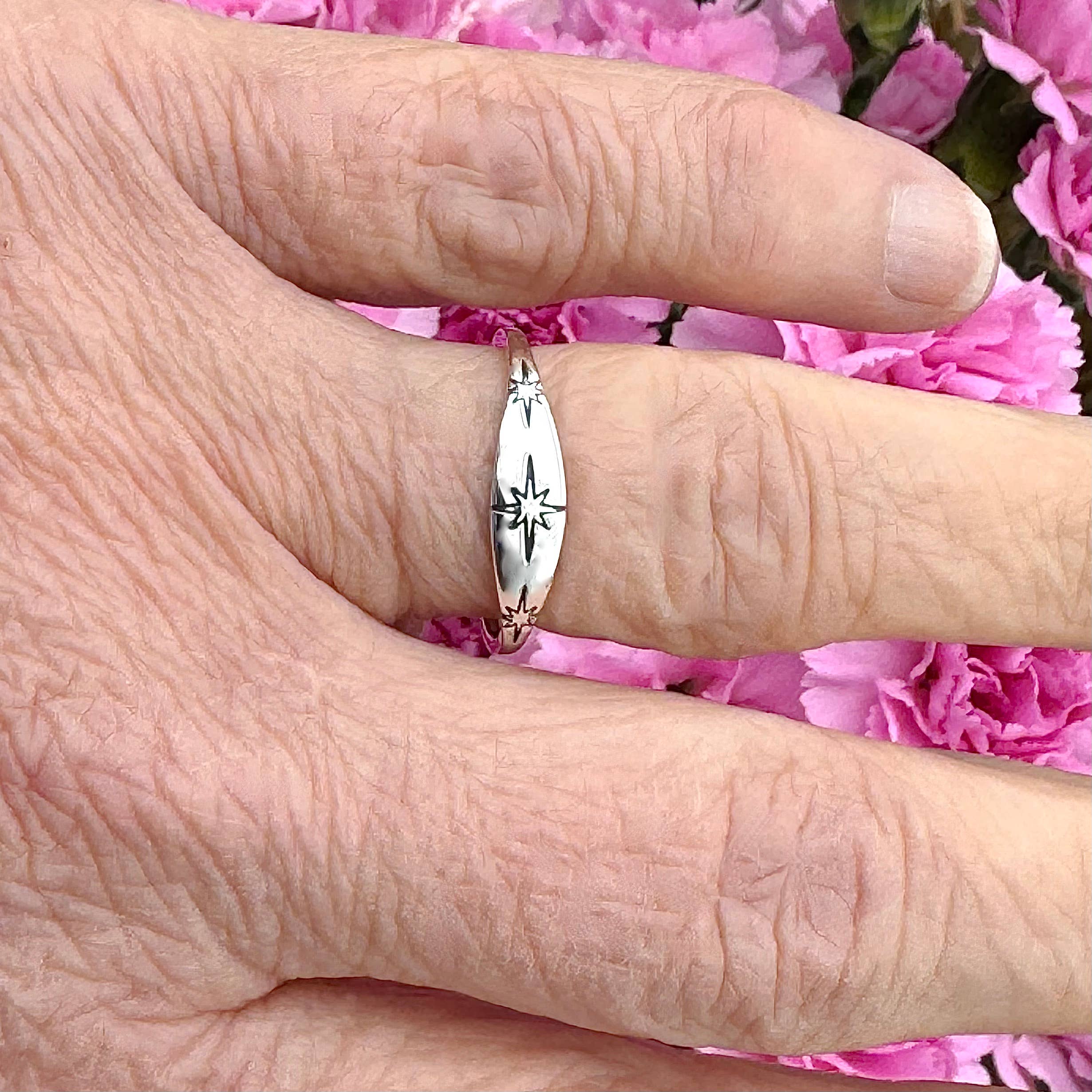 Moonrise Jewelry - Wholesale Band/Stacked Ring - Sterling Silver Stars Band/Stacked Ring6