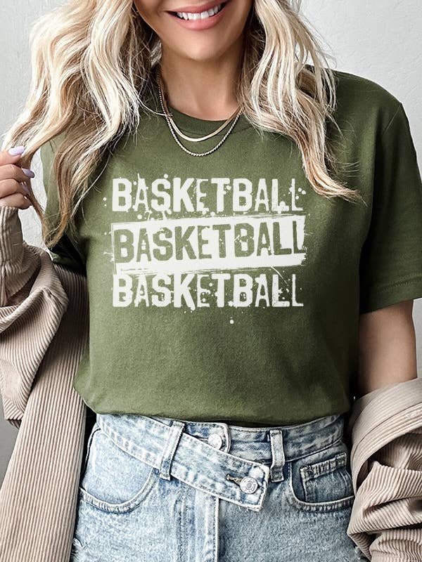 T-shirt Graphique d'Automne Pile de Basketball Jour de Match 775232 pour la vente par Cali Boutique Wholesale