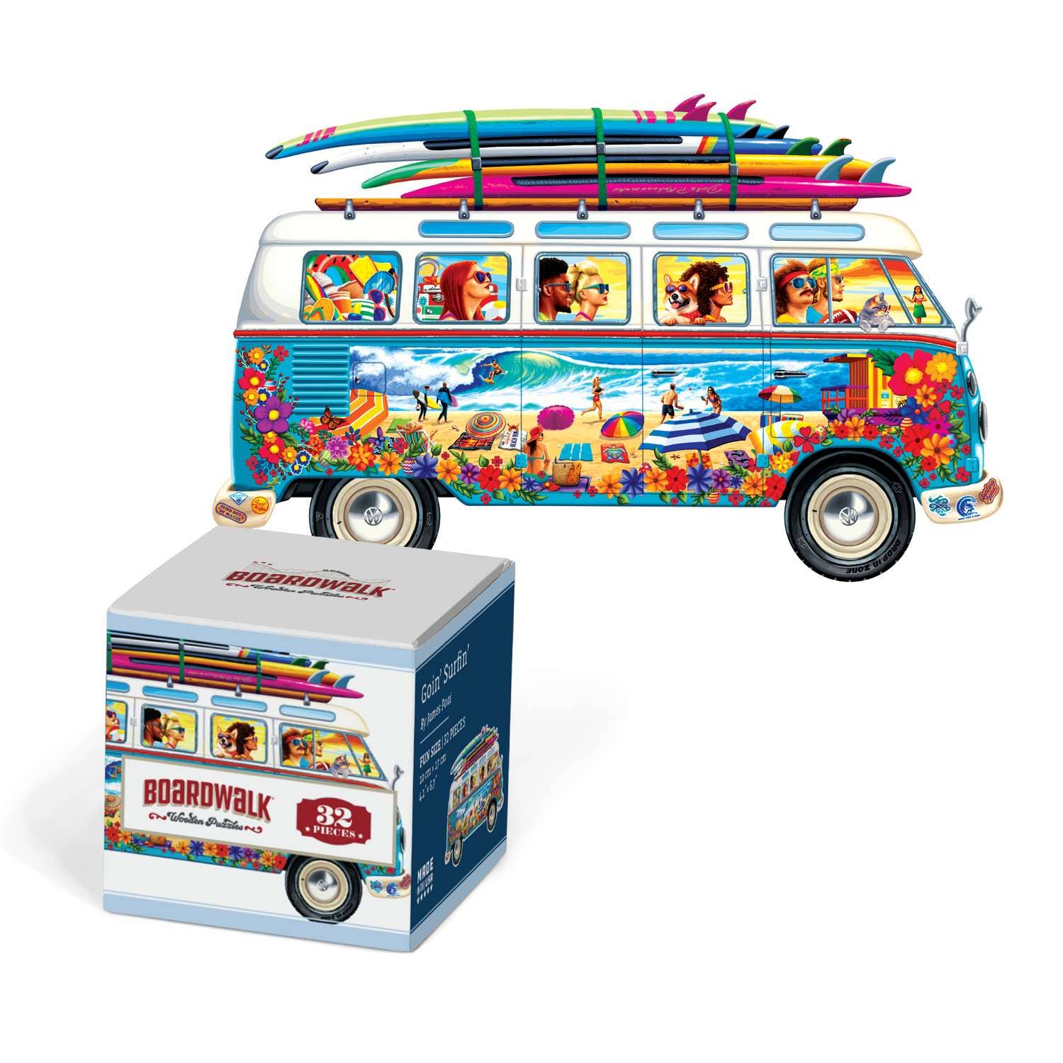 Boardwalk Puzzle Company - Vente Puzzle – adulte - Goin' Surfin' - Fun Size1