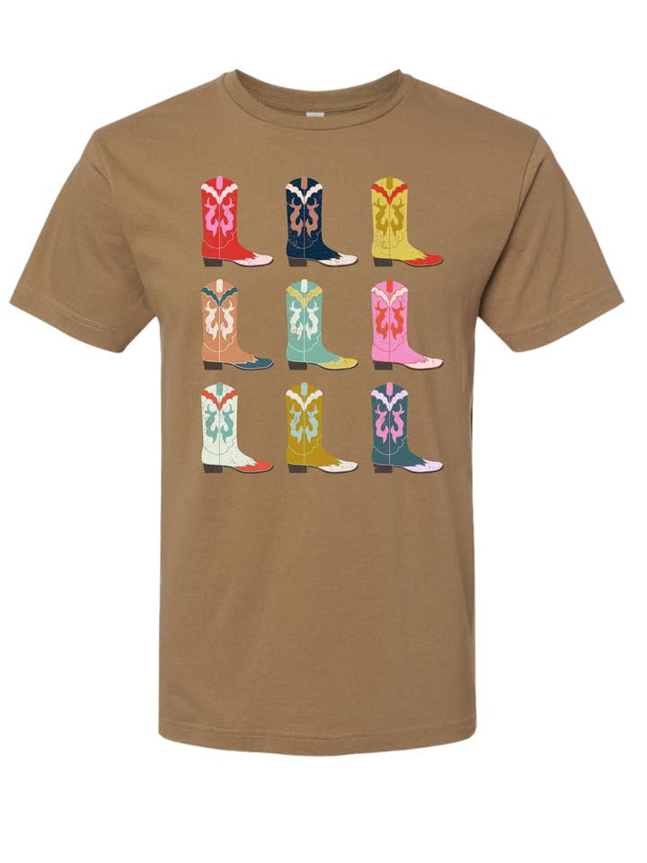 9 WESTERN BOOTS TEE for wholesale by Summer Tees