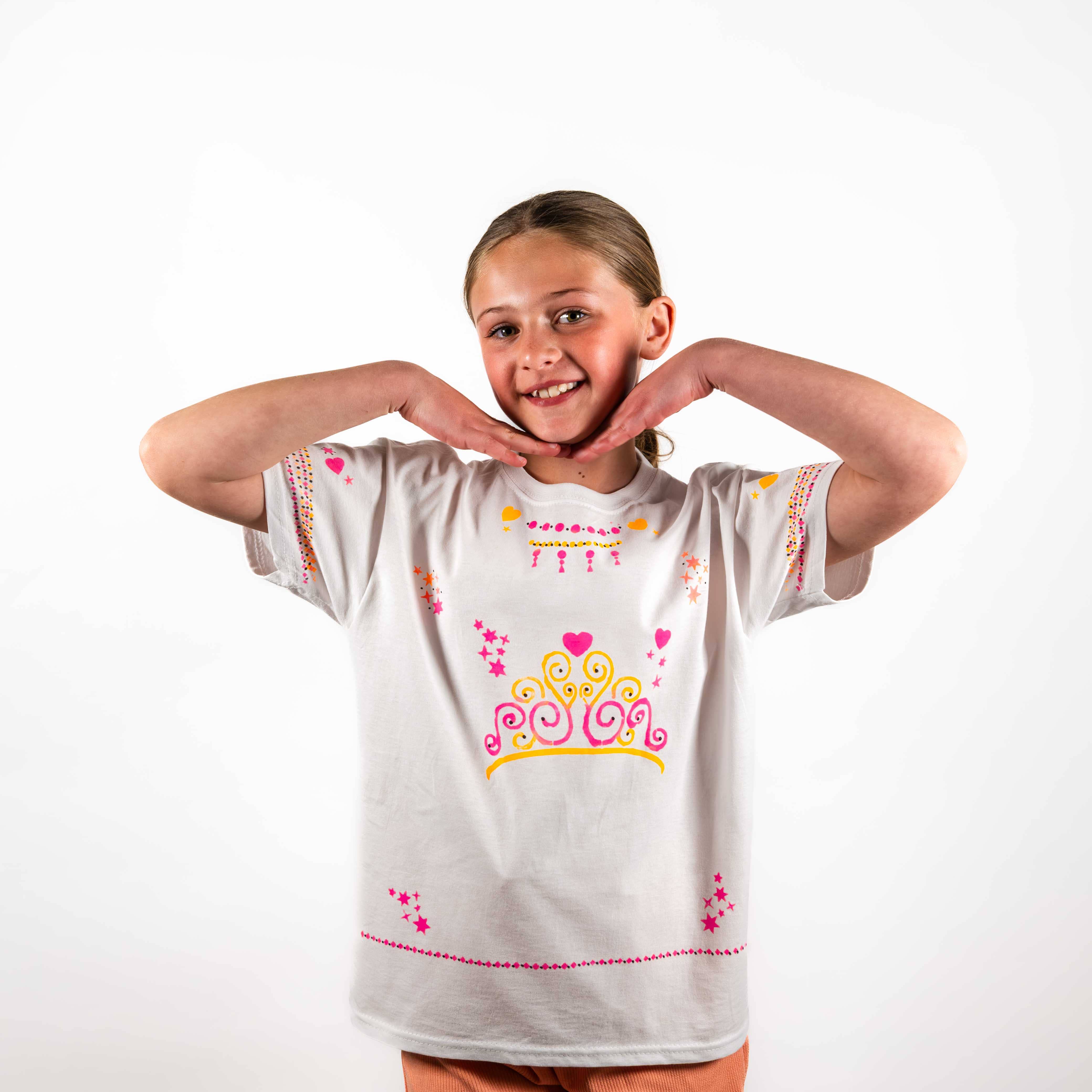 Fab Dab Do - Wholesale DIY Craft Kit - Kids - Princess T-shirt Painting Craft Gift Kit for Kids 5yrs+4