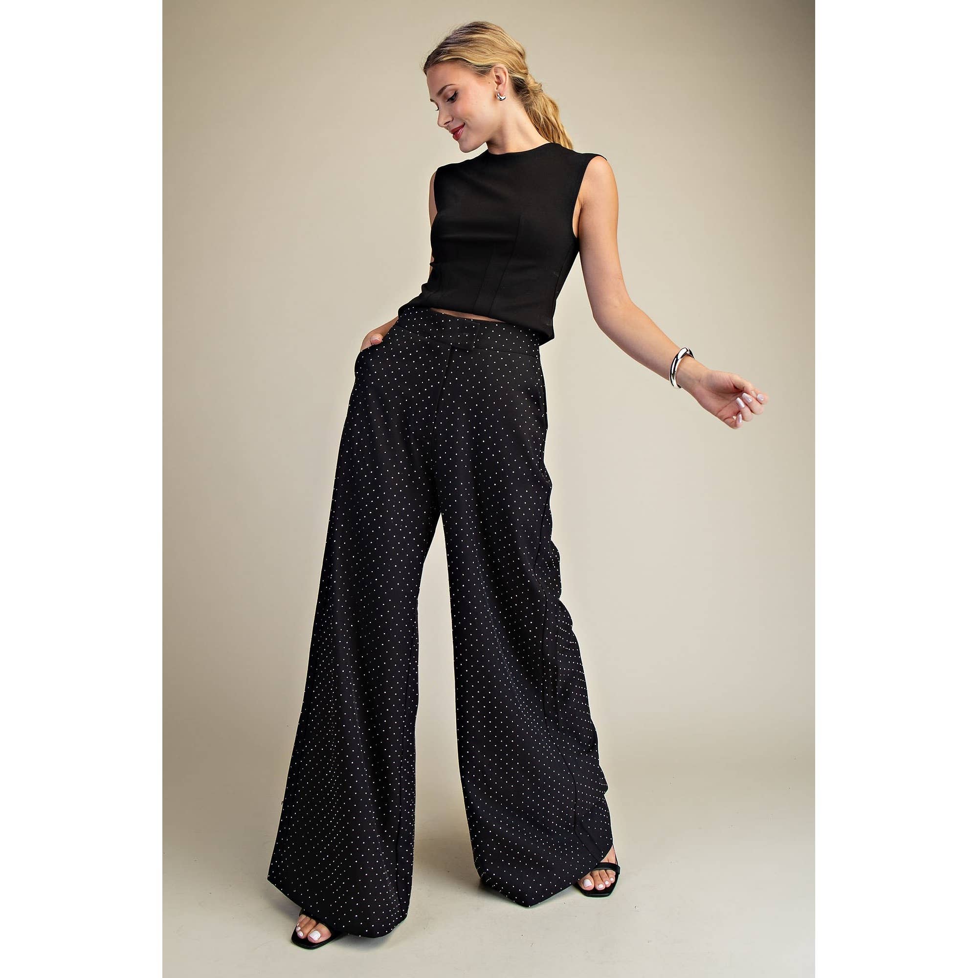 STYLE USA – Engroshandel Bukser - Dame – NYE Højtaljede Vide Bukser13