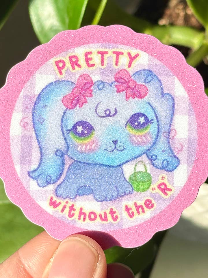 Autocollant nostalgique LPS | Autocollant « Joli sans le R » pour la vente par Uni & Umi