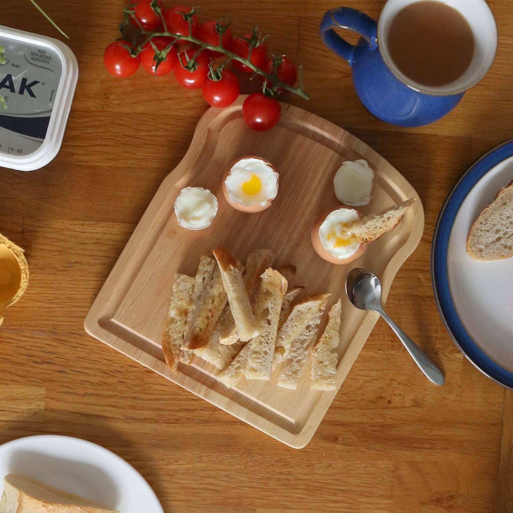 Rinkit Ltd – wholesale Cutting board – Wooden Breakfast Board - 20cm x 24cm3