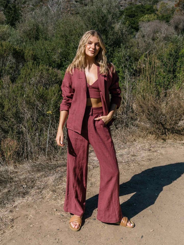 Monterey Claret Blazer for wholesale by Stacia