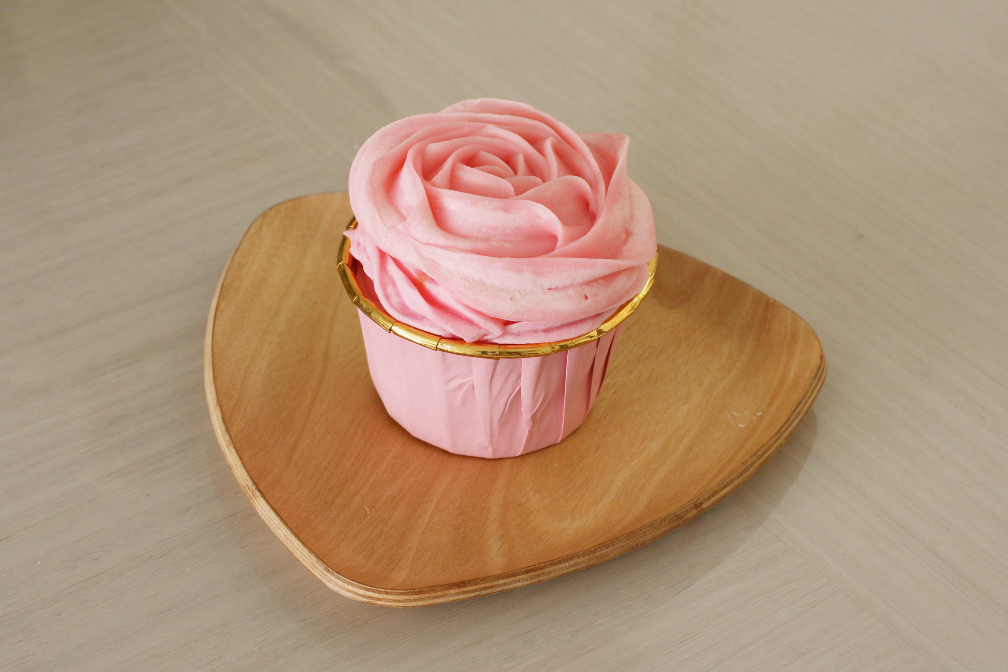 One Leaf Soap - Vente Pains de savon - Savon Rose Cupcake (Pétales de Rose)1