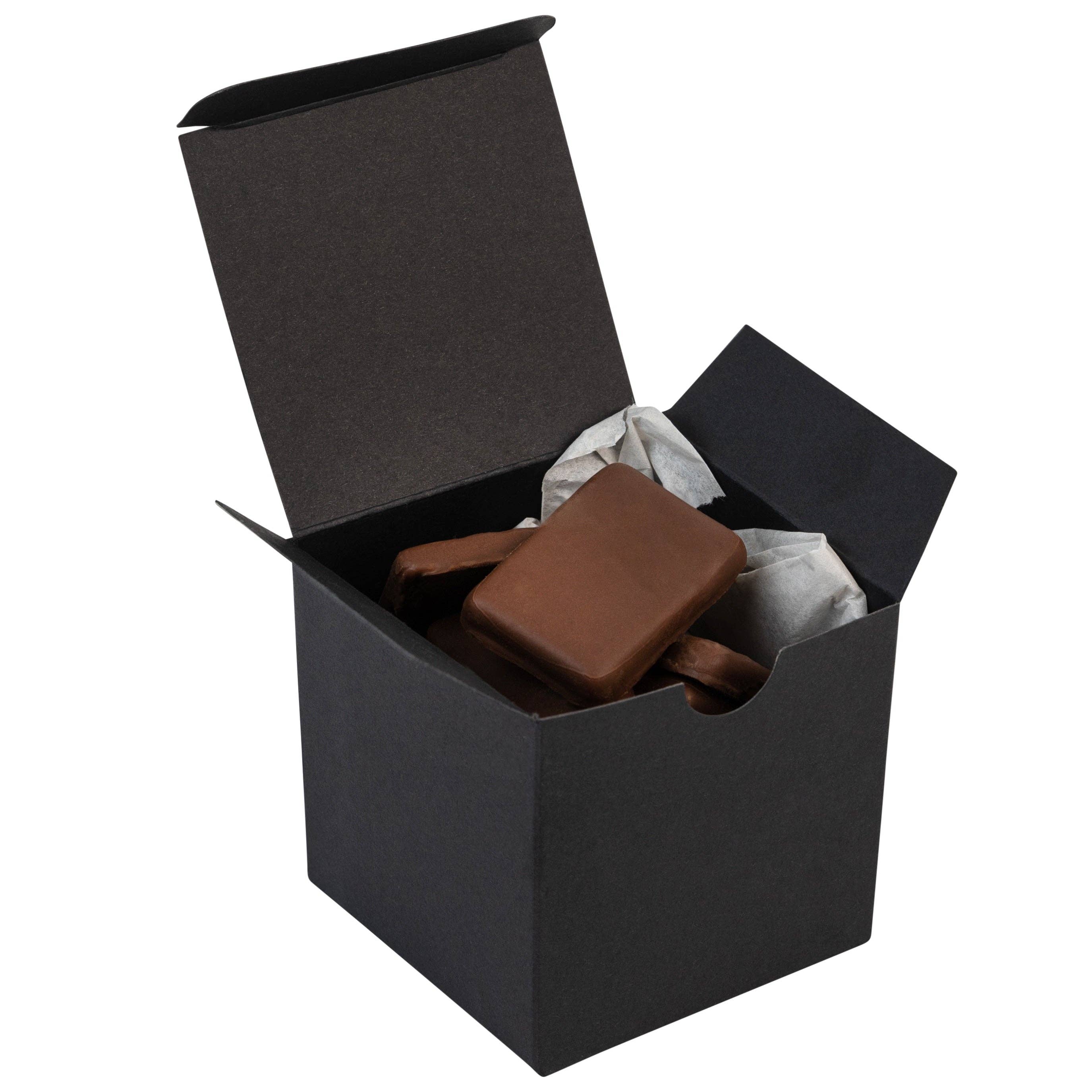 Hammont - Wholesale Gift Box - Cube Black Gift Tuck Top Boxes 18 Pack 3X3X32
