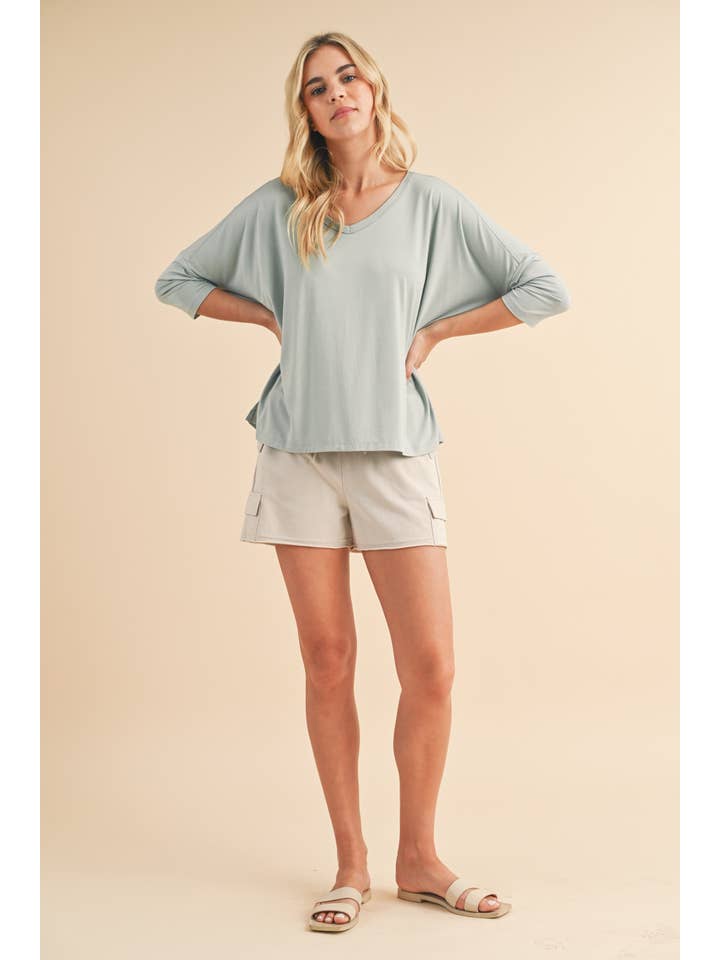 Wishlist Apparel - Wholesale Knit Top - Women's - BAMBOO OVERSIZED DROP SHOULDER KNIT TOP / WL24-93815