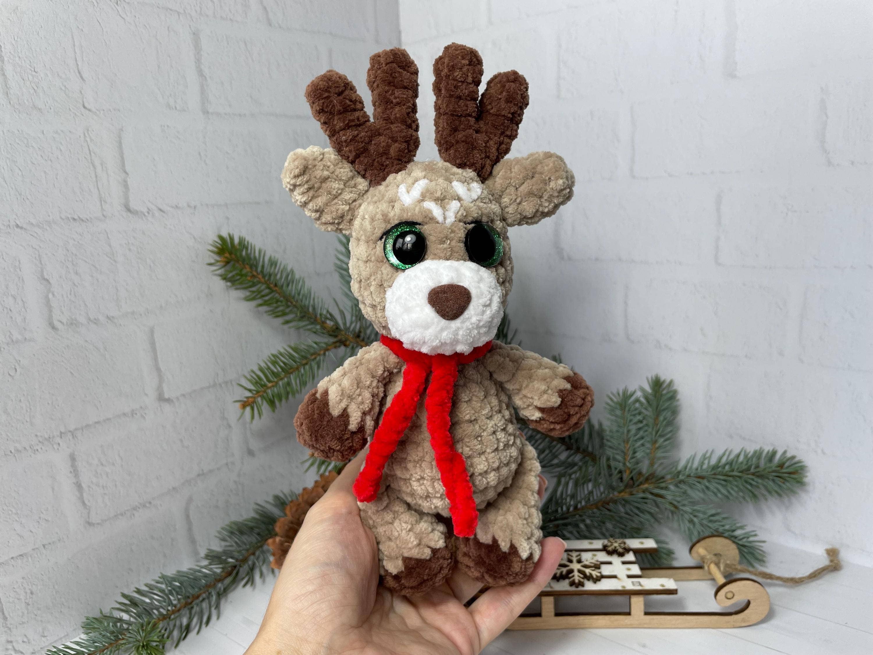 TOMOPOD LLC - Wholesale Stuffed/Plush Toy - Kids & Baby - Crochet Baby Christmas Reindeer, Amigurumi Xmas, Stuffed Toy5