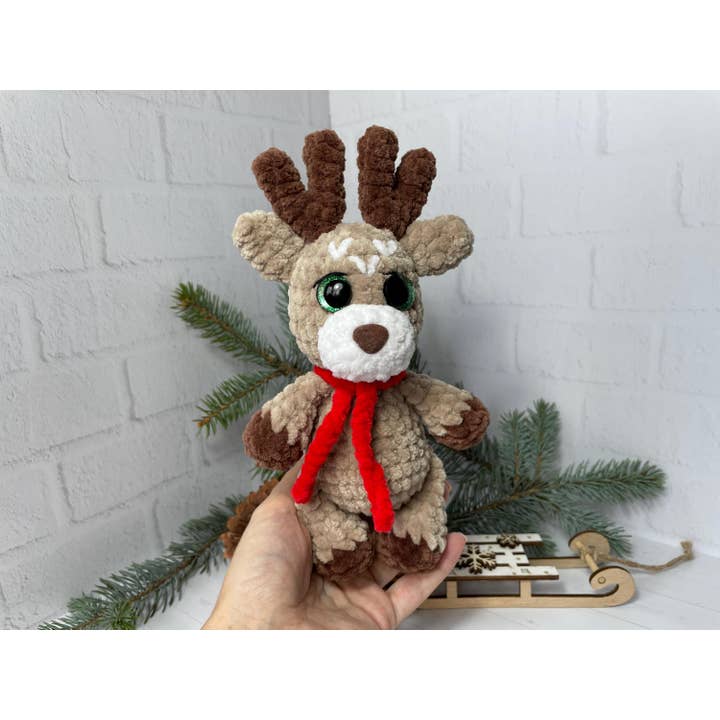 TOMOPOD LLC - Wholesale Stuffed/Plush Toy - Kids & Baby - Crochet Baby Christmas Reindeer, Amigurumi Xmas, Stuffed Toy5