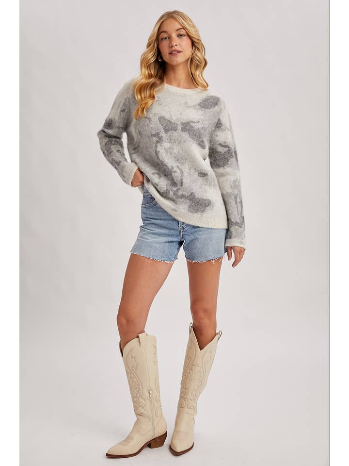 Peace Love Line – Engroshandel Pullover - Dame – PL9026 - BATIK-FUZZY STRIKTRØJE PULLOVER14