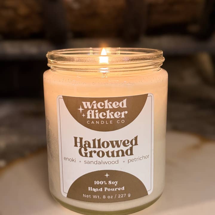 Hallowed Ground 8oz Candle and other Purchase Wholesale cemetery candles. Free Returns & Net 60 Terms on Faire trending on Faire.