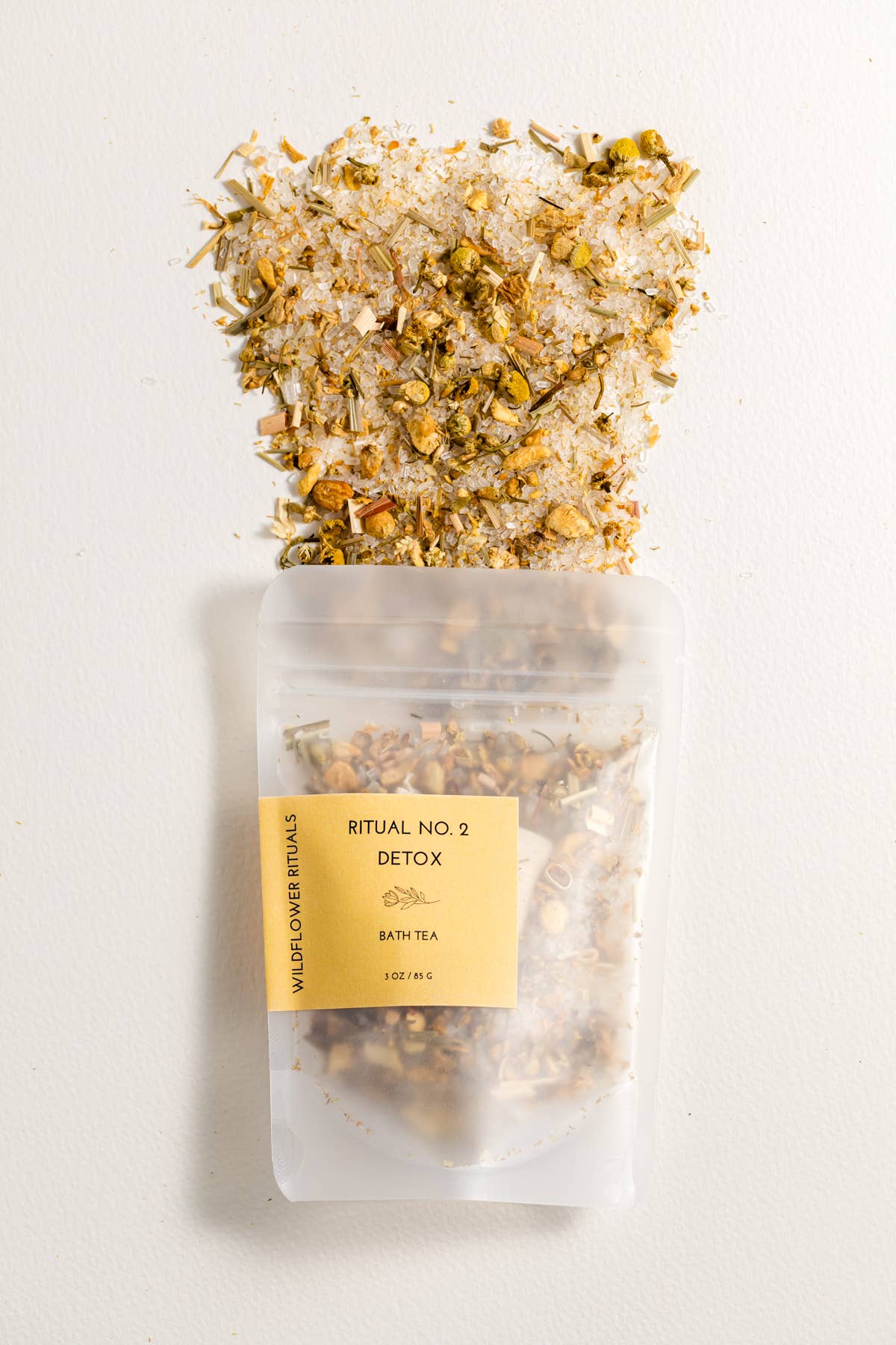 Wildflower Rituals – wholesale Badsalt och skumbad – Ritual No. 2 Detox botaniskt badte – citrongräs och ingefära3