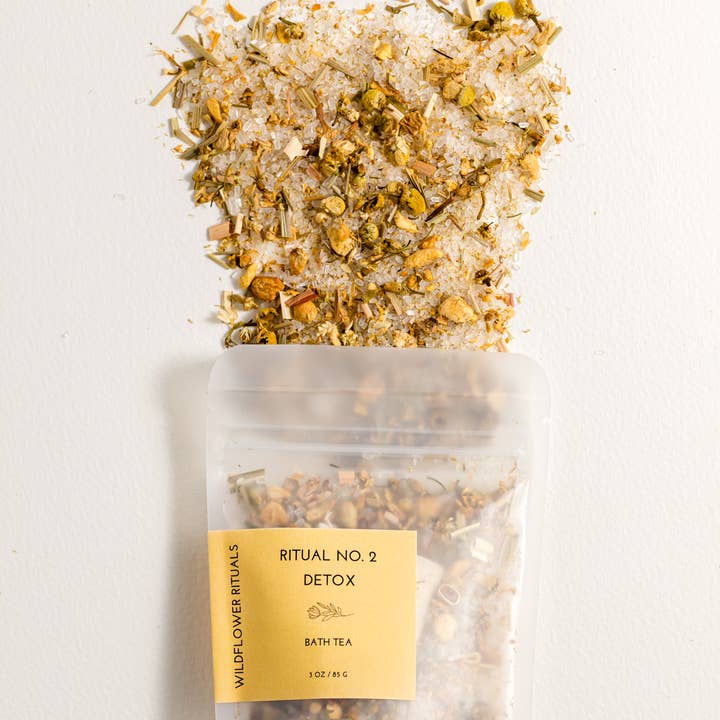 Wildflower Rituals - Wholesale Bath Soak/Milk - Ritual No. 2 Detox Botanical Bath Tea - Lemongrass Ginger3