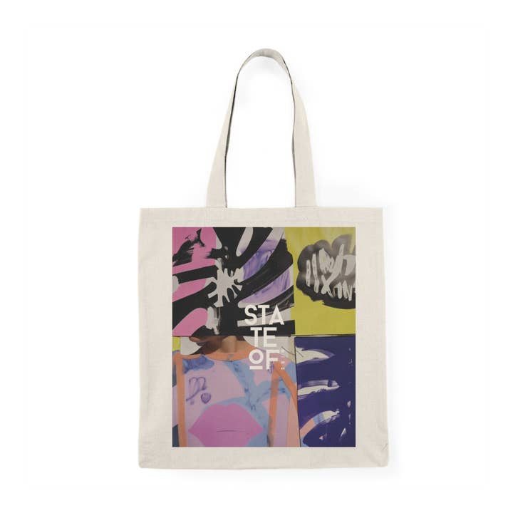 Sac fourre-tout naturel 15 « x 16" pour la vente par State of Mind Brand