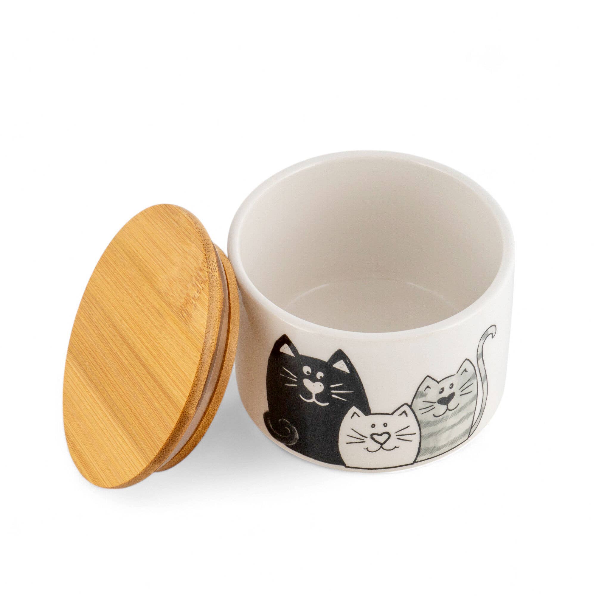 STP - Wholesale Jar - Kittens Ceramic Jar with Wooden Lid 430ml1