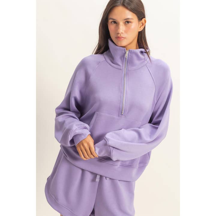 HYFVE - Wholesale Sweatshirt - Women's - Half-Zip Collar Pullover