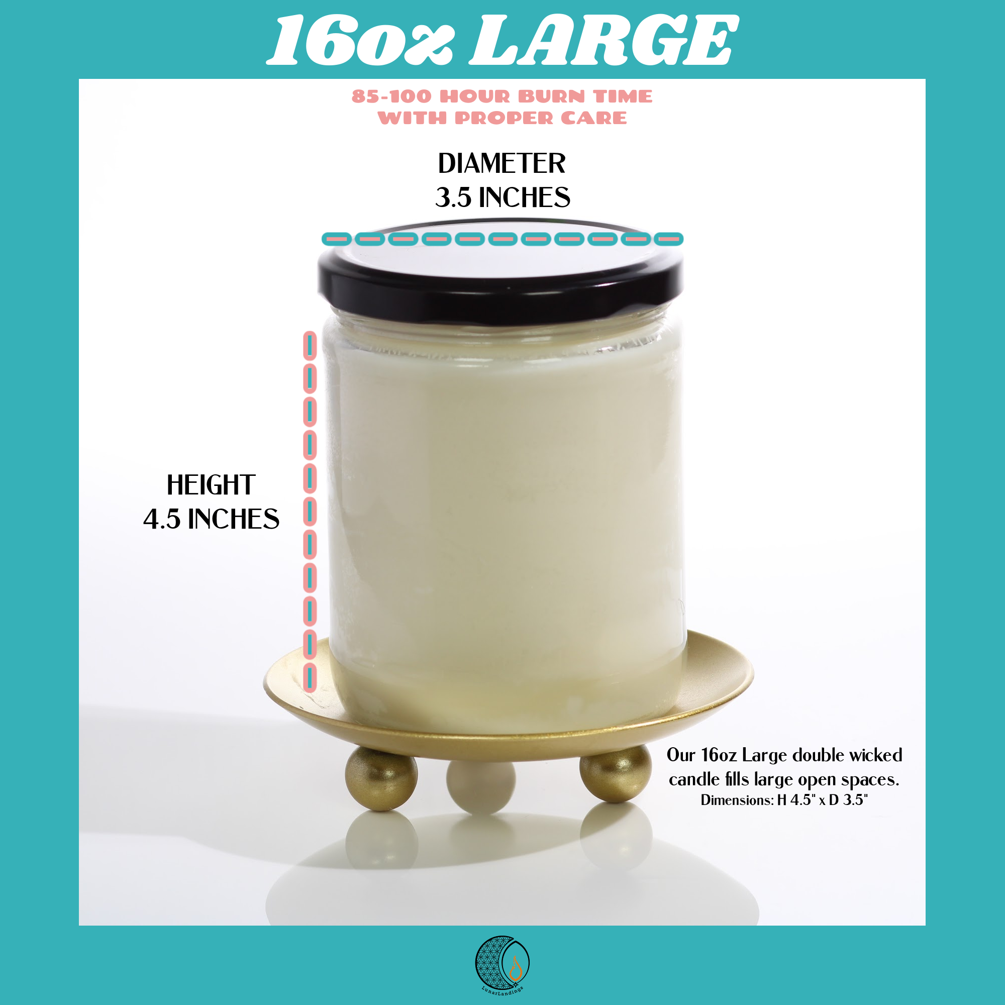 Lunar Landings – Engroshandel Glaslys – Sort Hindbær Vanilla Soja4