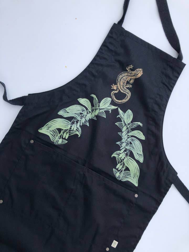 Red Eft Apron for wholesale by Solstice Handmade