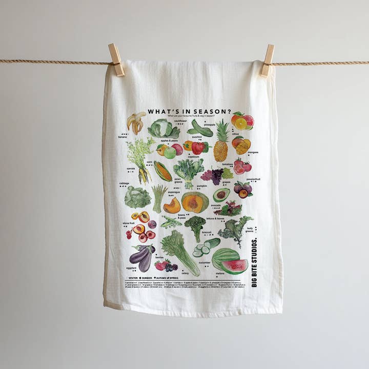 Big Bite Studios - Wholesale Tea Towel - TEA TOWEL — WHAT'S IN SEASON