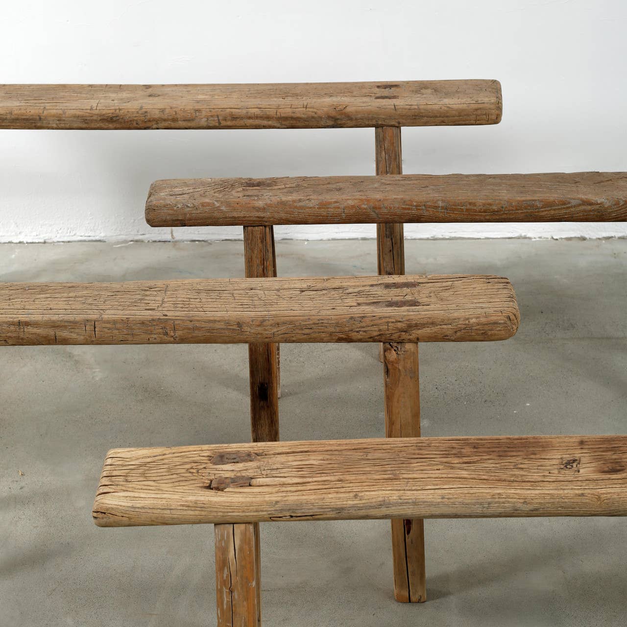 Lily's Living Inc. - Wholesale Bench - Vintage Noodle Bench - Weathered Reclaimed Wood 2