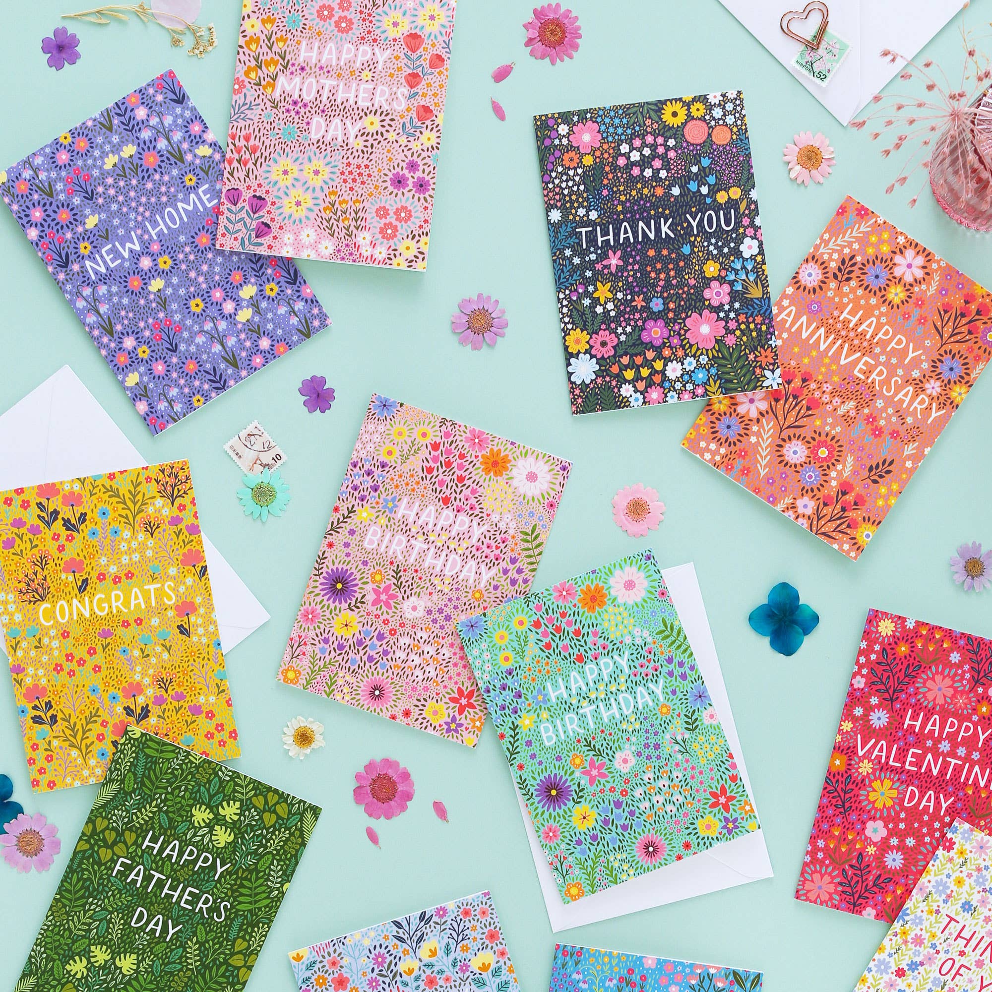 Pear Tree Press – wholesale Birthday card – Pink Floral Birthday Card For Mum - Bestseller (Case of 6)6