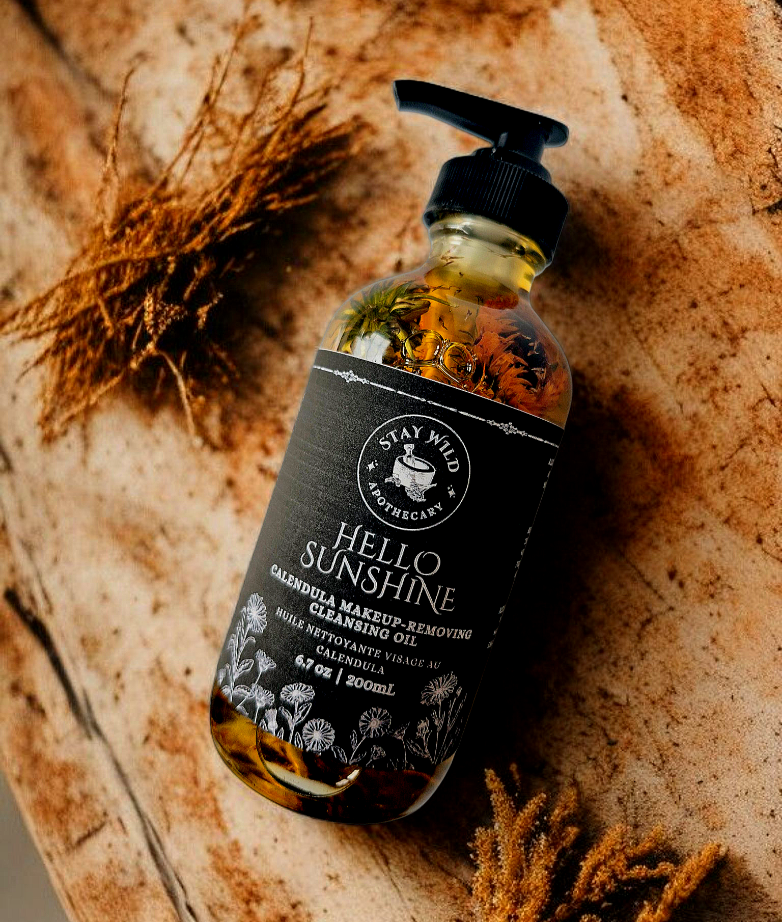 Stay Wild Apothecary - Wholesale Facial Cleanser - Hello Sunshine Calendula Cleansing Oil & Makeup Remover3