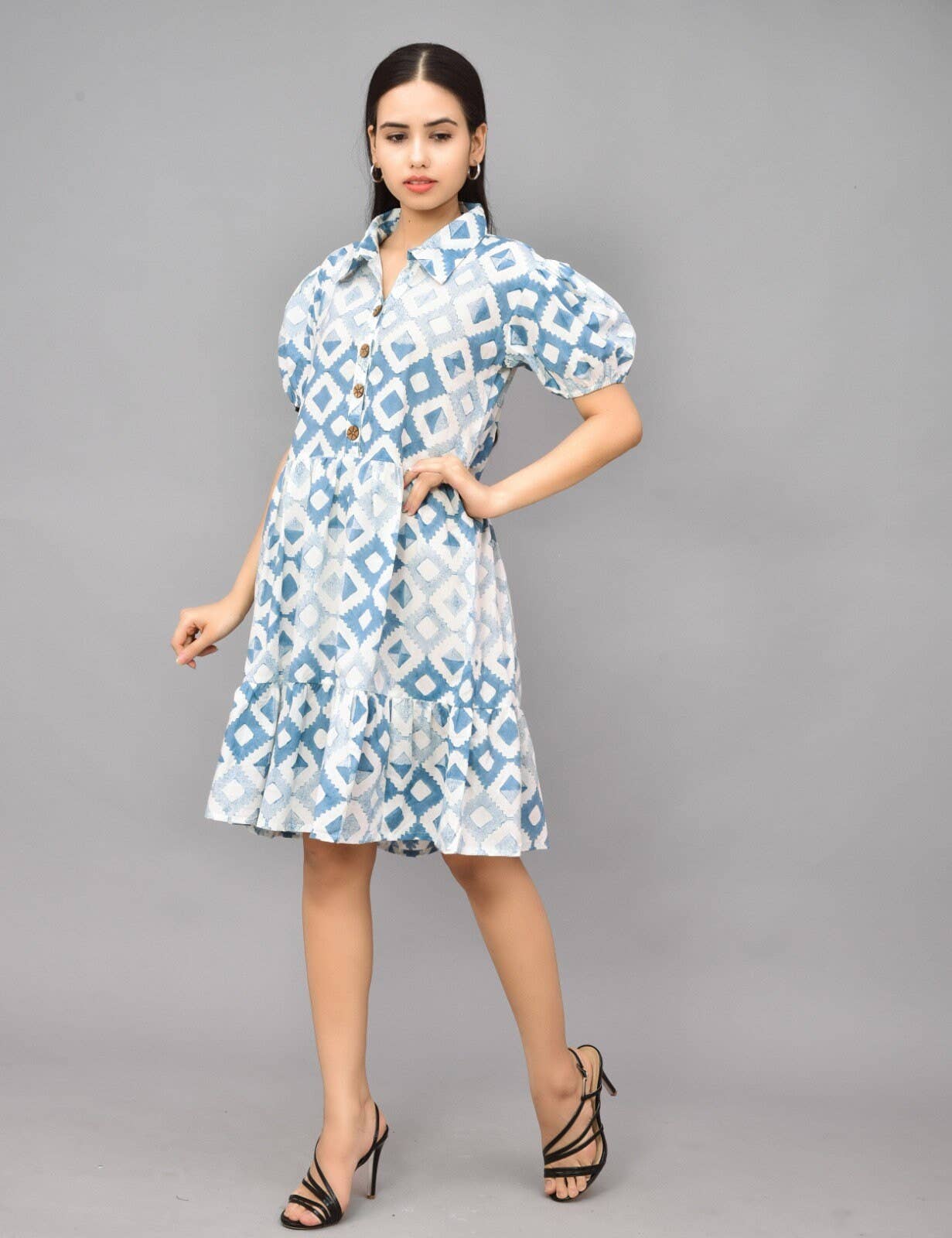 AMRANIS - Vente Robe – femme - Robe midi d'été en coton5