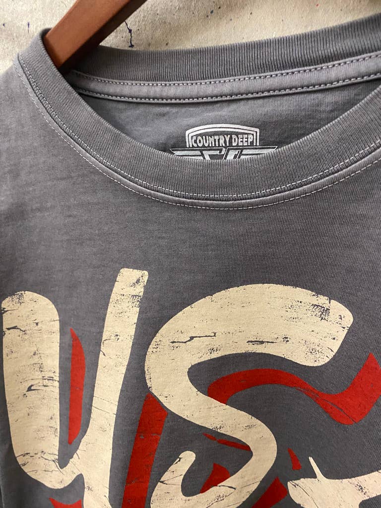 Country Deep Apparel - Wholesale Screen Printed T-Shirt - Women's - USA vintage Relaxed Crop T-shirt   10