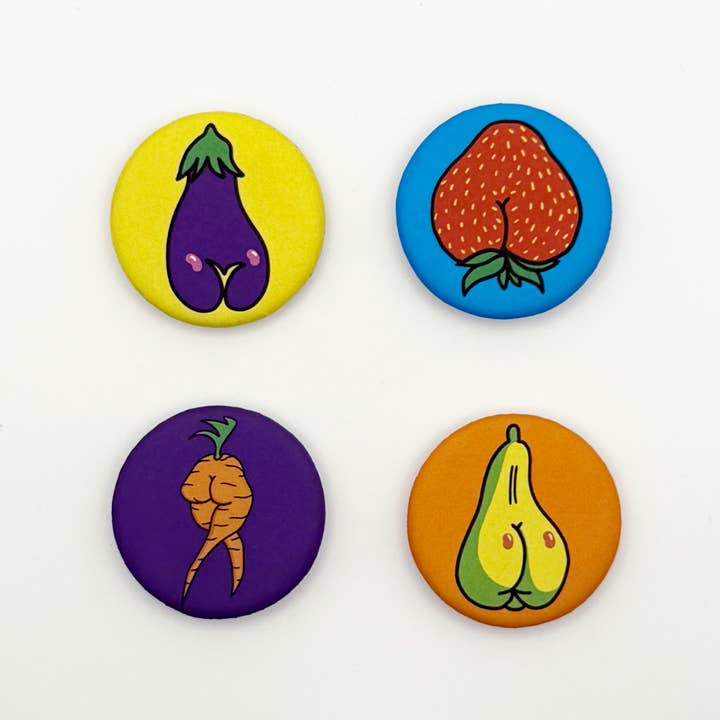 tiny ass paintings - Wholesale Sticker - FRUITY ASS Aubergine Magnet πΊπΈπͺπΊ1